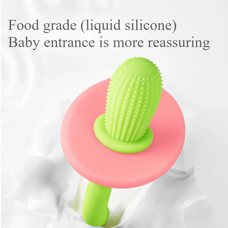 Sucette de Dentition Cactus en Silicone pour Bébé - Jouet Molaire Anti-Rots et Durable - Anneau de Dentition Sûr pour Tout-Petits