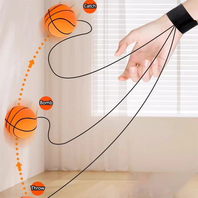 Balle rebondissante avec corde | Jouet d’exercice pour le poignet et soulagement du stress pour enfants de 1-4+ ans King of Toys