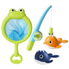 Jouets de pêche magnétique pour le bain | Baleines flottantes et ensemble de canne à pêche avec filet pour enfants King of Toys