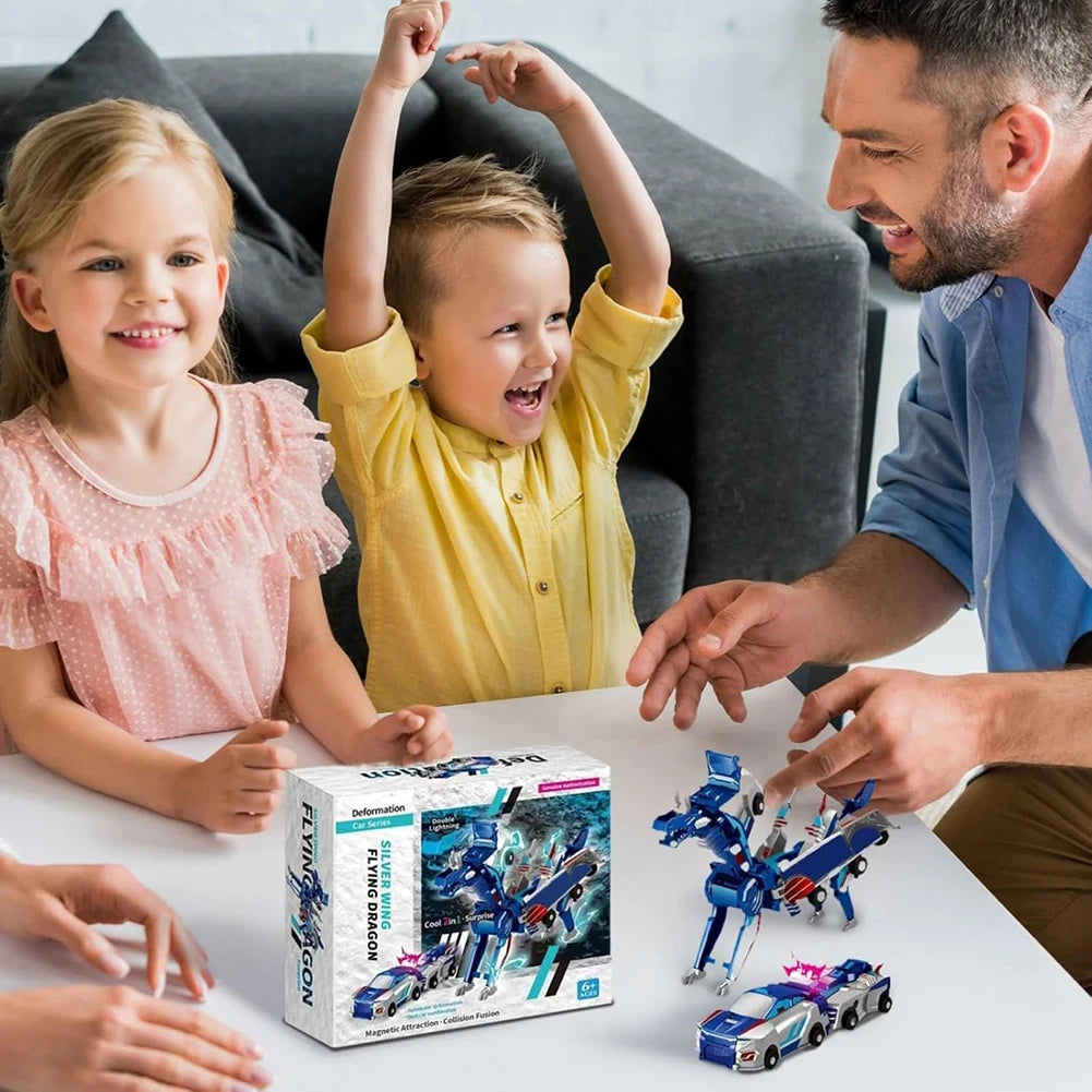 Unicorn Transformer 2-en-1 – Voiture magique interactive DIY King of Toys