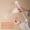 Support Mobile en Bois Nuage pour Bébé – Support de Berceau avec Hochets Suspendus 0-12 Mois