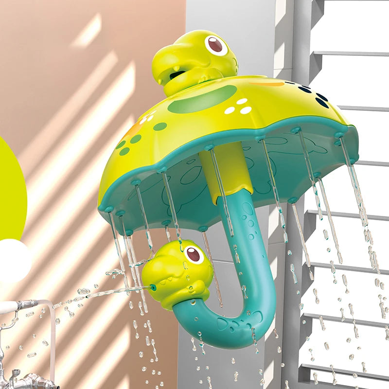 Jouet Parapluie Dinosaure pour Bain Bébé – Arroseur de Douche Rotatif et Ludique pour Enfants