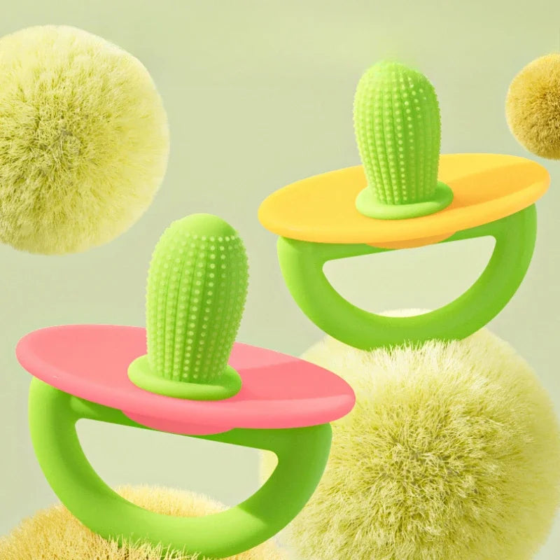Sucette de Dentition Cactus en Silicone pour Bébé - Jouet Molaire Anti-Rots et Durable - Anneau de Dentition Sûr pour Tout-Petits