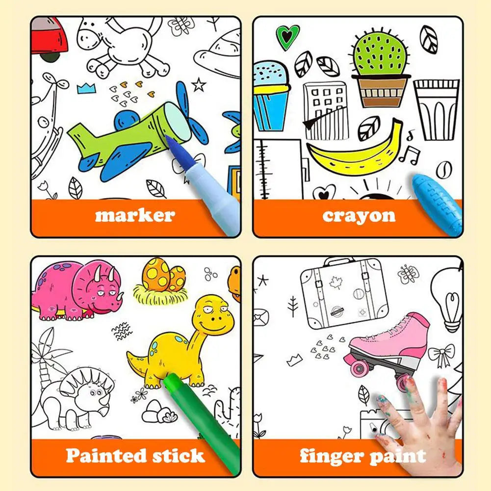 Rouleau de Papier à Dessin pour Enfants - Papier Graffiti Collant, Coloriage DIY, Jouet Éducatif pour Peinture King of Toys