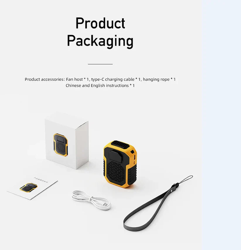 Ventilateur à clip de taille l Ventilateur de cou portable avec batterie 6000 mAh et 3 vitesses De Speelgoed Koning