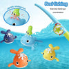Jouets de pêche magnétique pour le bain | Baleines flottantes et ensemble de canne à pêche avec filet pour enfants King of Toys