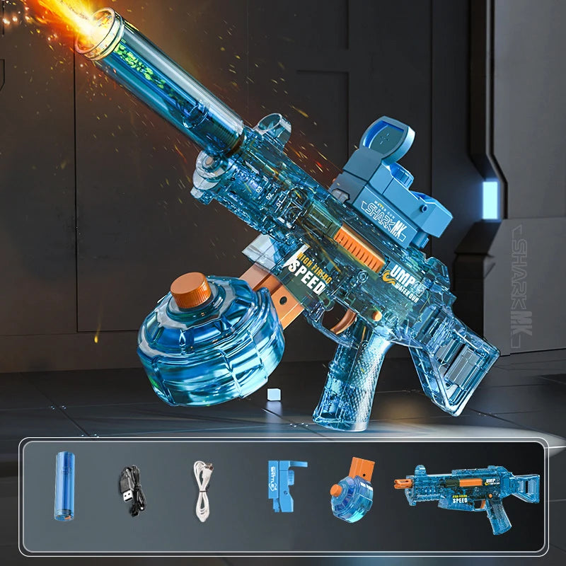 Pistolet à eau électrique pour adultes Puissant jet d'eau automatique Jouet de plage d'été pour enfants Cadeau