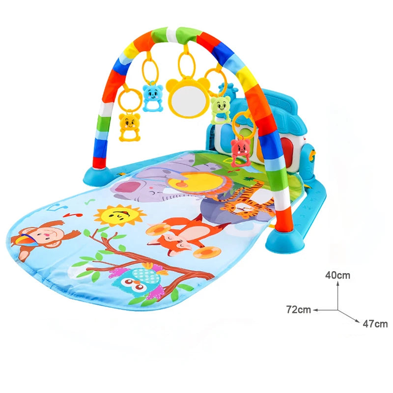 Tapis de Jeu Musical pour Bébé avec Piano et Arche d’Activités – Tapis d’Éveil Interactif, Idéal pour le Développement et l’Amusement