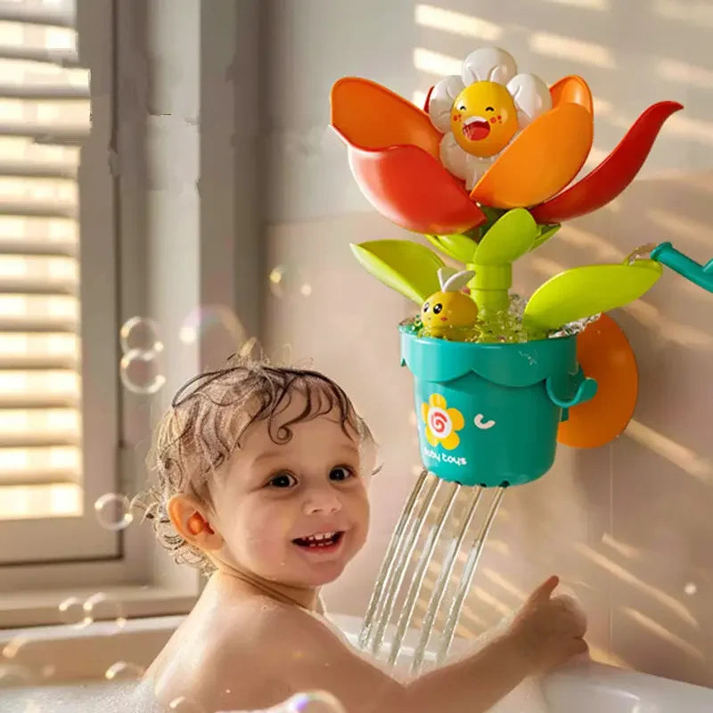 Fleur Magique Activée par l’Eau – Jouet Flottant de Douche Bébé Sensoriel Été Sans Toxines