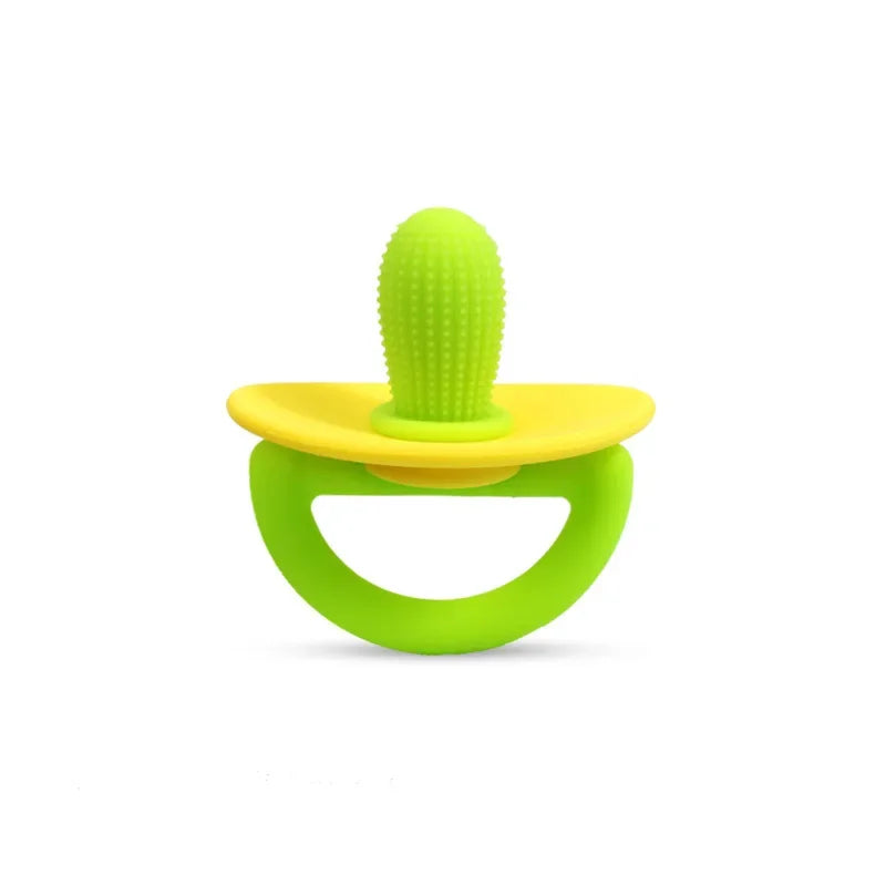 Sucette de Dentition Cactus en Silicone pour Bébé - Jouet Molaire Anti-Rots et Durable - Anneau de Dentition Sûr pour Tout-Petits