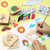 Gabarits de peinture Montessori - 32/20 pièces, jouets éducatifs DIY en bois pour enfants, idées cadeaux ludiques et éducatives King of Toys