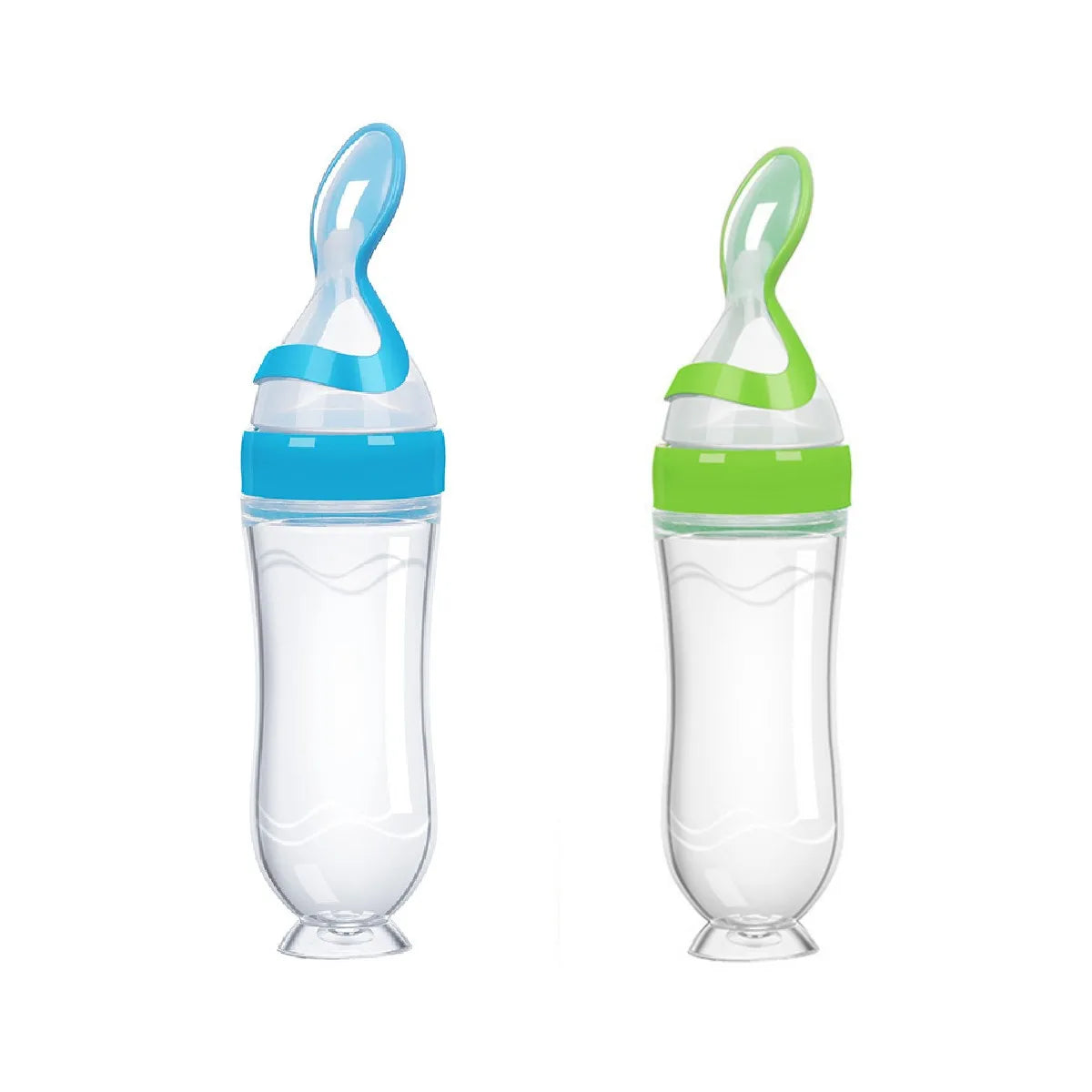 Biberon Cuillère Distributeur en Silicone 90ml pour Bébé - Outil d'Alimentation Sûr et Facile pour les Premières Purées