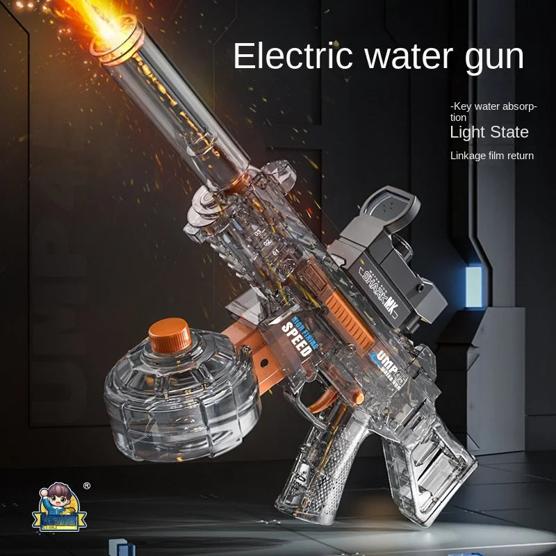 Pistolet à eau électrique pour adultes Puissant jet d'eau automatique Jouet de plage d'été pour enfants Cadeau