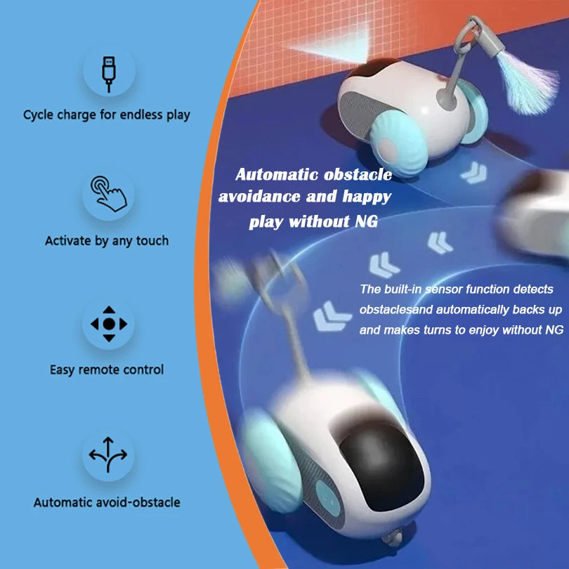 Jouet Intelligent pour Chat | Voiture Souris Télécommandée Automatique en Mouvement pour Jeu Intérieur & Entraînement avec Chiens & Chats King of Toys