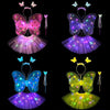 Ailes de fée lumineuses + baguette - Accessoire déguisement fille King of Toys