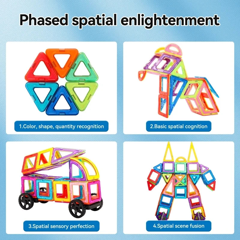Blocs de Construction Magnétiques pour Enfants – 84 Pièces