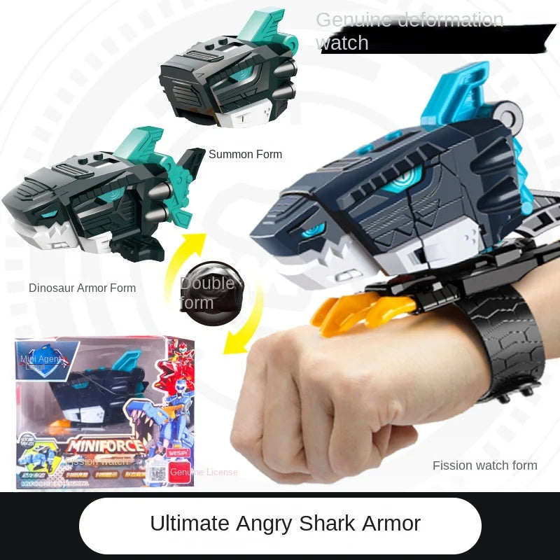 Montre secrète mini agent - Jouet robot dinosaure déformable, cadeau créatif pour garçons King of Toys