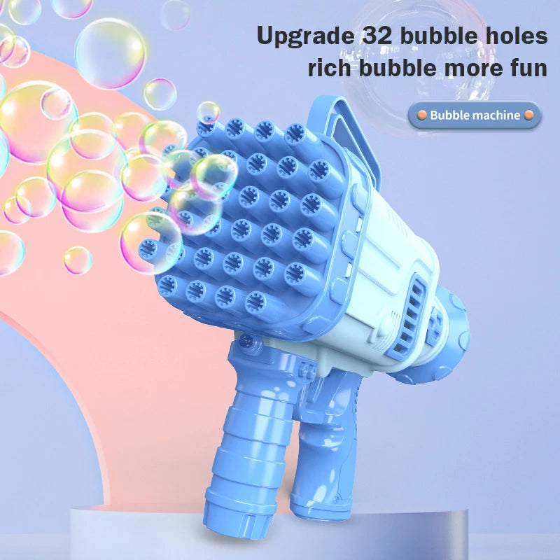 Pistolet à bulles 32 trous - Souffleur automatique portable avec lumières, jouet cadeau pour enfants King of Toys