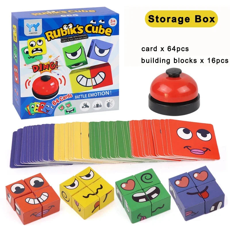 Jeu d’Expression Émotionnelle | Cubes Montessori et Cartes Défi King of Toys