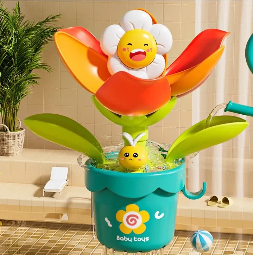 Fleur Magique Activée par l’Eau – Jouet Flottant de Douche Bébé Sensoriel Été Sans Toxines