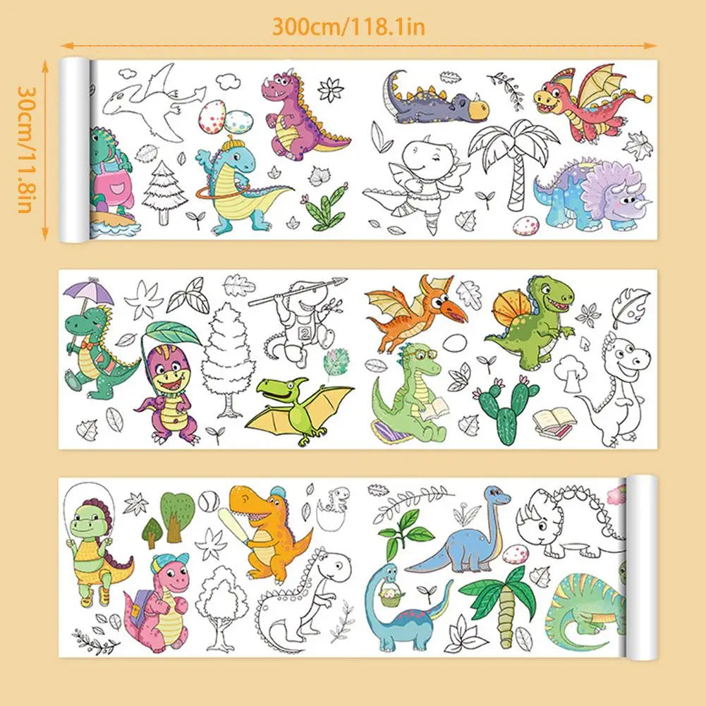 Rouleau de Papier à Dessin pour Enfants - Papier Graffiti Collant, Coloriage DIY, Jouet Éducatif pour Peinture King of Toys