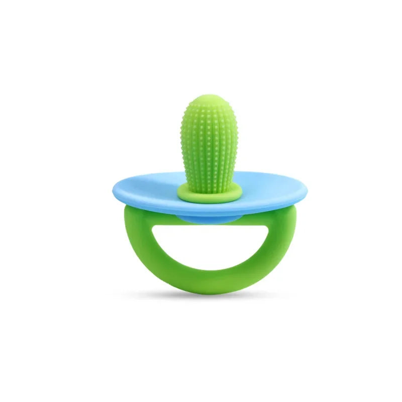 Sucette de Dentition Cactus en Silicone pour Bébé - Jouet Molaire Anti-Rots et Durable - Anneau de Dentition Sûr pour Tout-Petits