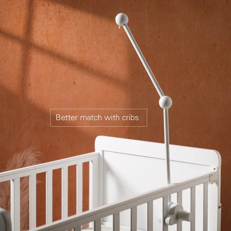 Support Mobile en Bois Nuage pour Bébé – Support de Berceau avec Hochets Suspendus 0-12 Mois