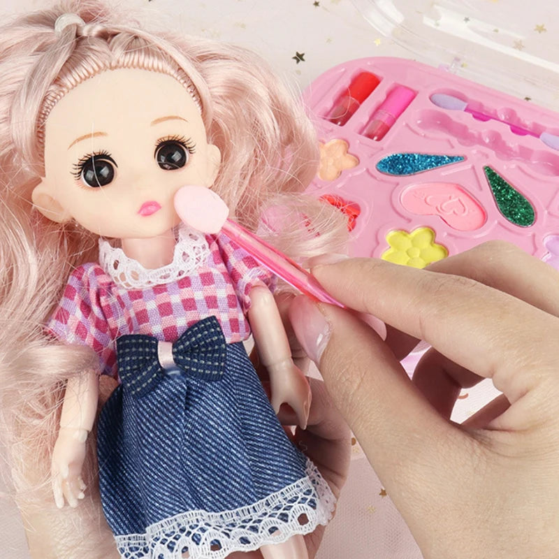 Mallette de Maquillage d'Imitation pour Filles - Kit Cosmétique Jeu de Rôle avec Fards à Paupières et Rouge à Lèvres - Cadeau Idéal Anniversaire Noël