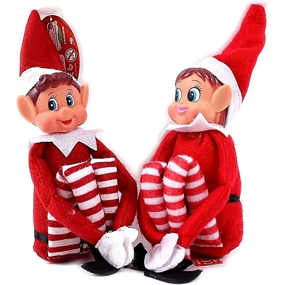 Poupée Lutin de Noël | Poupées Lutins Miniatures Articulées Avec Jambes Pendantes Pour Noël