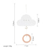 Support Mobile en Bois Nuage pour Bébé – Support de Berceau avec Hochets Suspendus 0-12 Mois