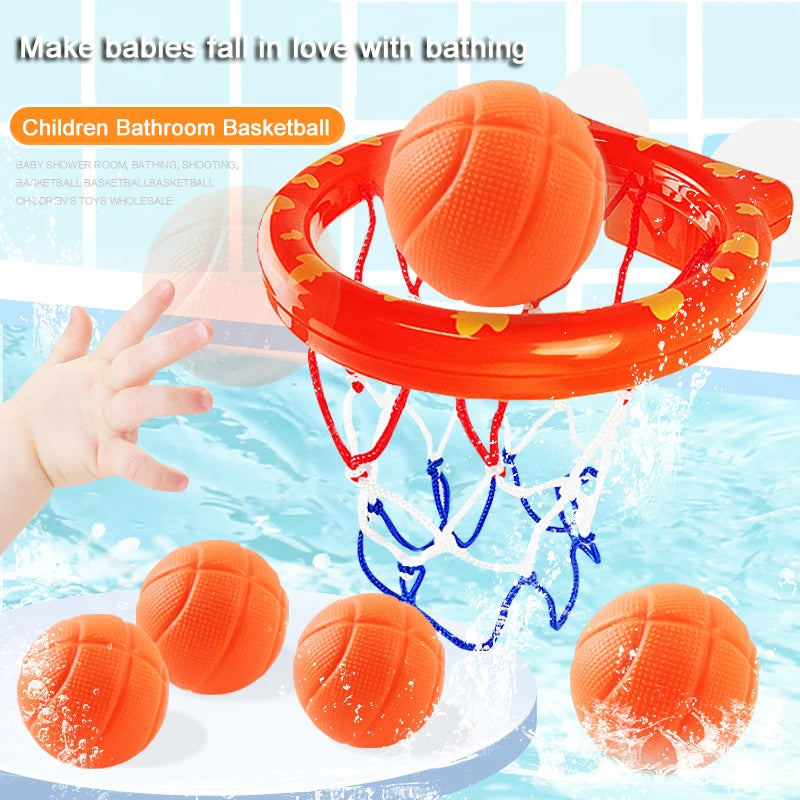 Mini Panier de Basket de Bain pour Bébé – Jeu de Tir avec 3 Balles pour Baignoire & Enfants