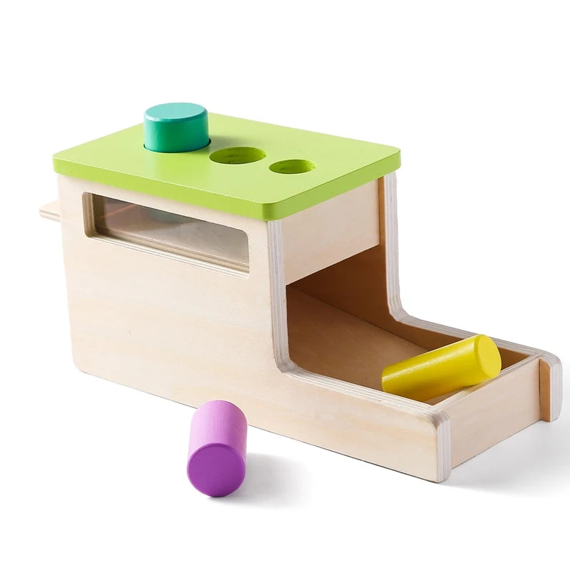Jouets Montessori pour Enfants | Jouets en Bois Colorés à Ressort | Reconnaissance des Couleurs, Coordination Mains-Pieds pour Bébés et Tout-Petits | Cadeau de Jeu de Blocs King of Toys