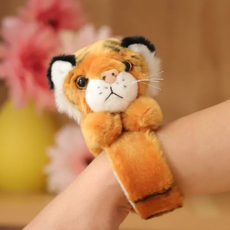 Bracelet slap en peluche animaux - Cadeau d’anniversaire amusant pour enfants King of Toys