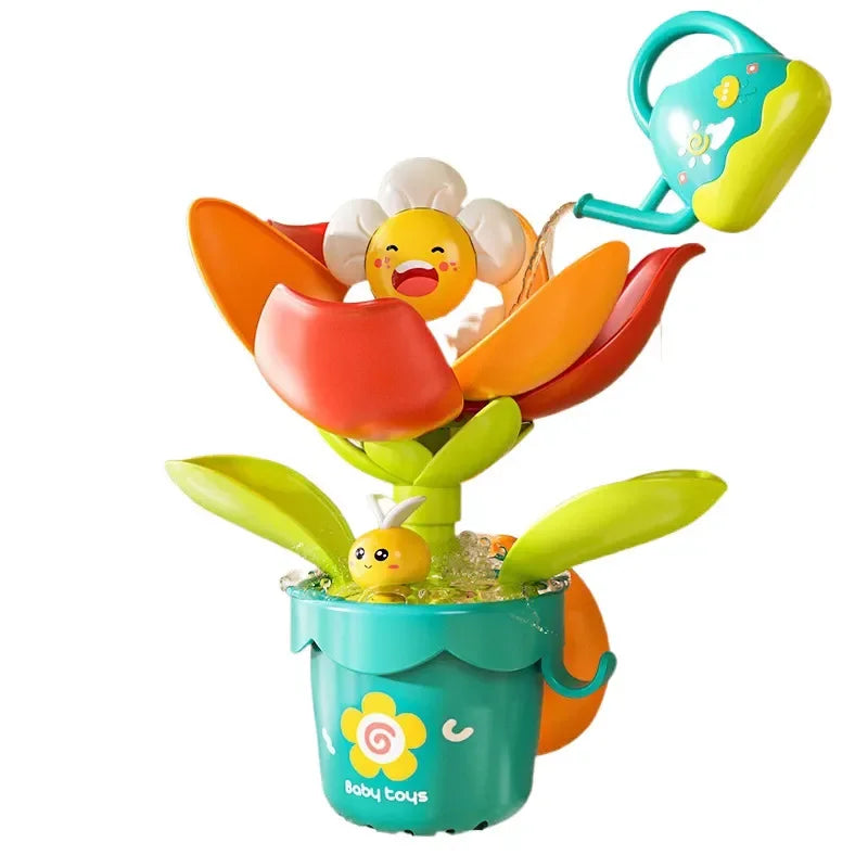 Fleur Magique Activée par l’Eau – Jouet Flottant de Douche Bébé Sensoriel Été Sans Toxines