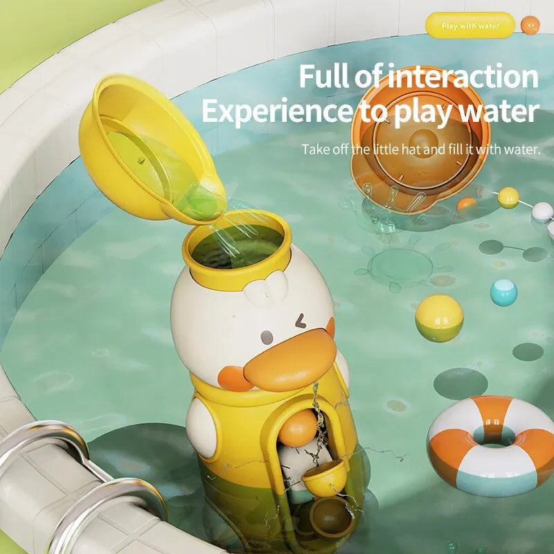 Jouet de Bain avec Roue à Eau Rotative – Jouets pour Baignoire Bébé 1 à 3 Ans avec Pelle à Eau