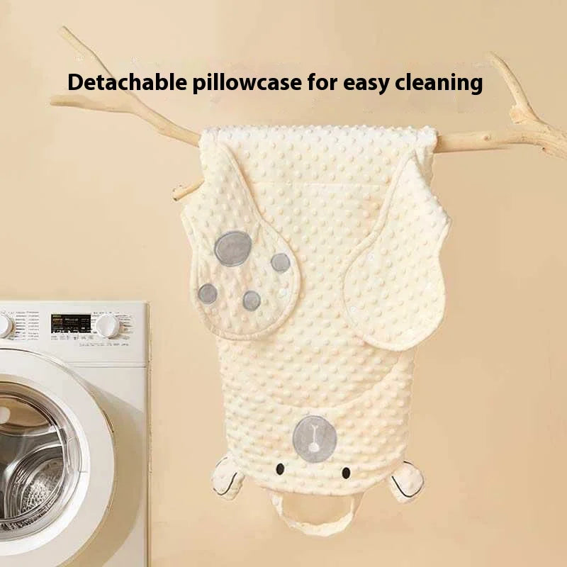 Lit Nid Bébé Portable et Respirant - Cocon de Sommeil Anti-Régurgitation et Réducteur de Lit Motif Ours