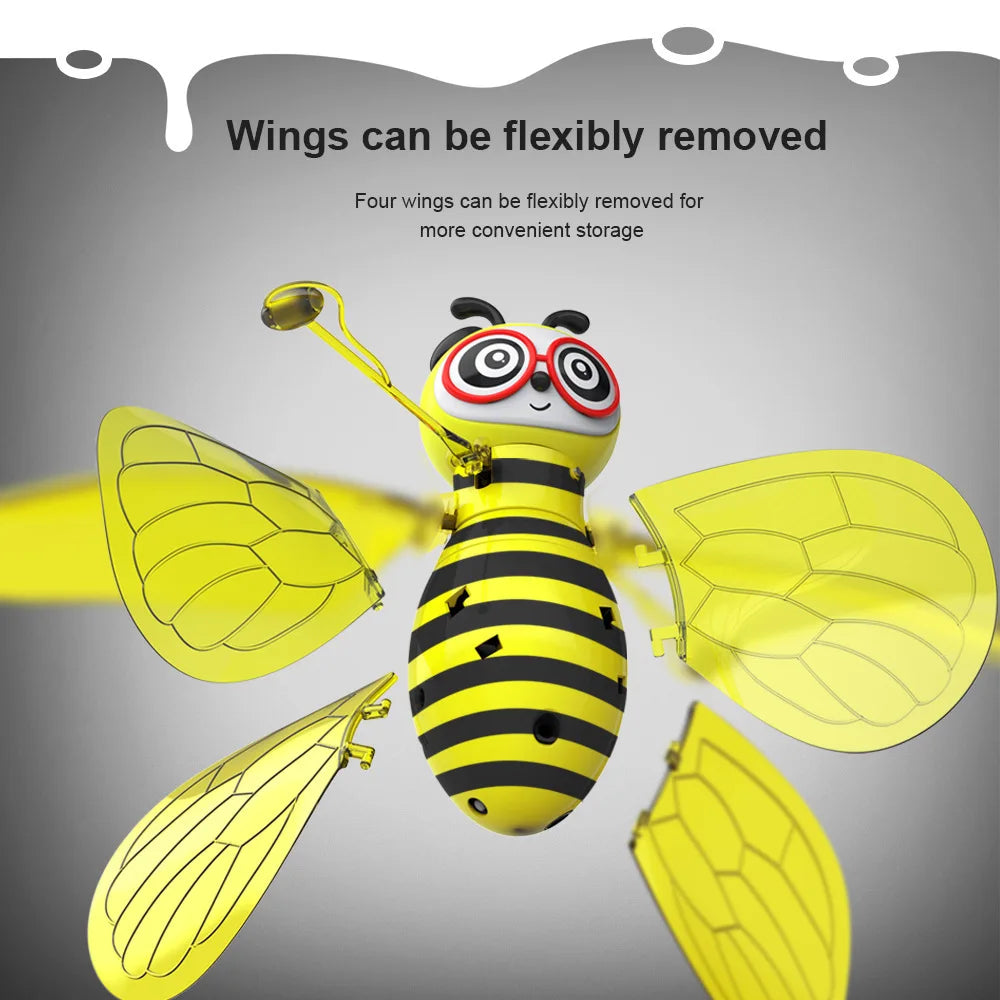 Véhicule volant Little Bee - Hélicoptère à détection de geste, jouet lumineux pour enfants, cadeau d'anniversaire, Noël King of Toys