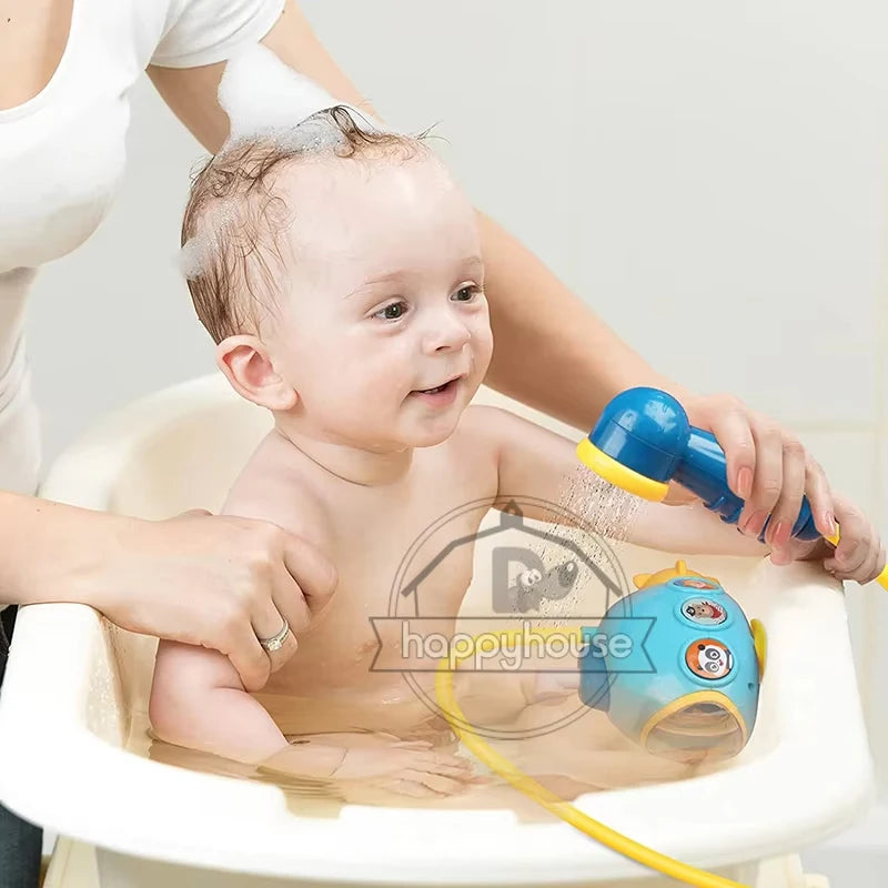 Jouet de Bain Électrique Rechargable – Sous-Marin Douche Bébé avec Ventouse & Jet d’Eau