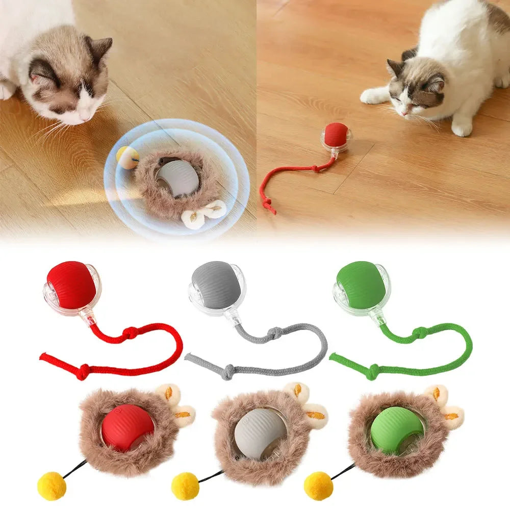 Balle interactive pour chat d'intérieur | Jouet autonome avec capteurs intelligents King of Toys