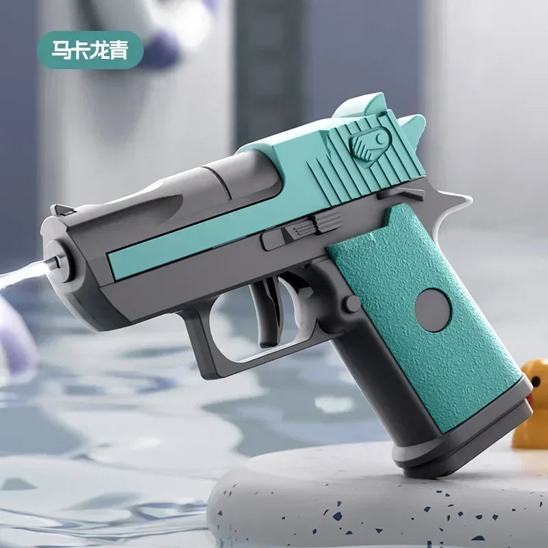 Mini Desert Eagle Pistolet à eau mécanique à tir continu Petit Pistolet d'été Plage extérieure Jouet pauvre Pistolet à eau pour enfants