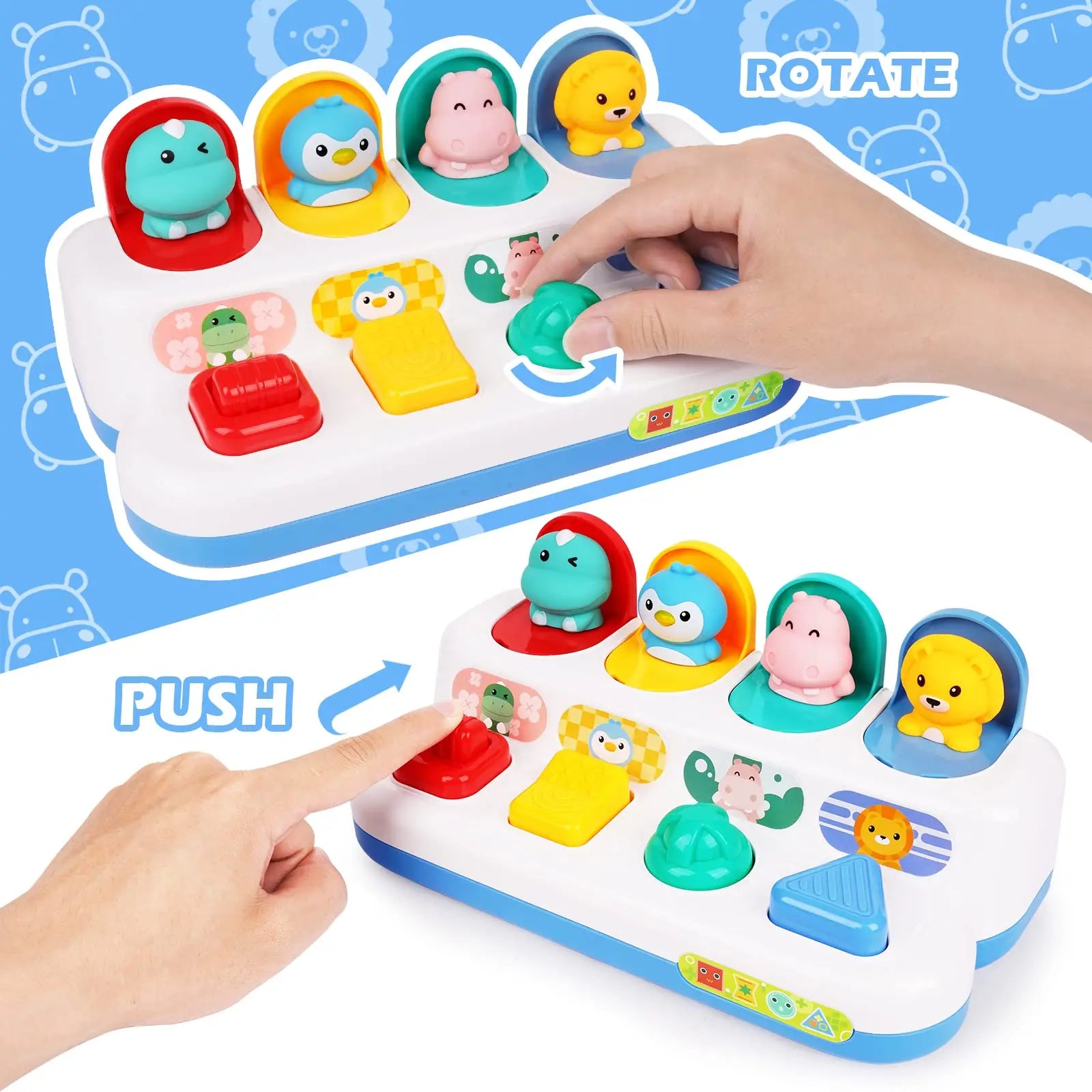 Jouets Pop-Up d'Activité Interactifs | Jouets d'Apprentissage Éducatifs Montessori Pour Bébés