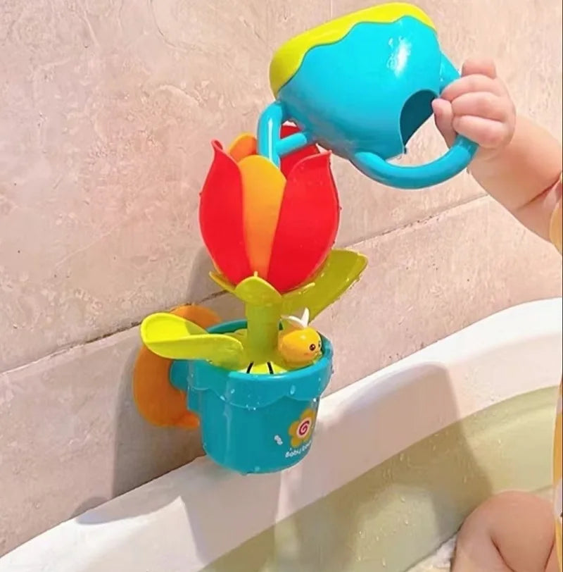 Fleur Magique Activée par l’Eau – Jouet Flottant de Douche Bébé Sensoriel Été Sans Toxines