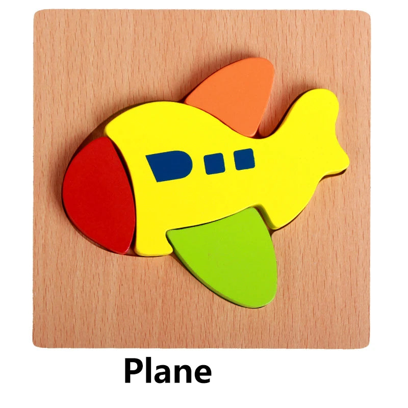 Puzzle en bois pour enfants avec animaux et véhicules - Jouet éducatif coloré pour garçons et filles, cadeau parfait. King of Toys