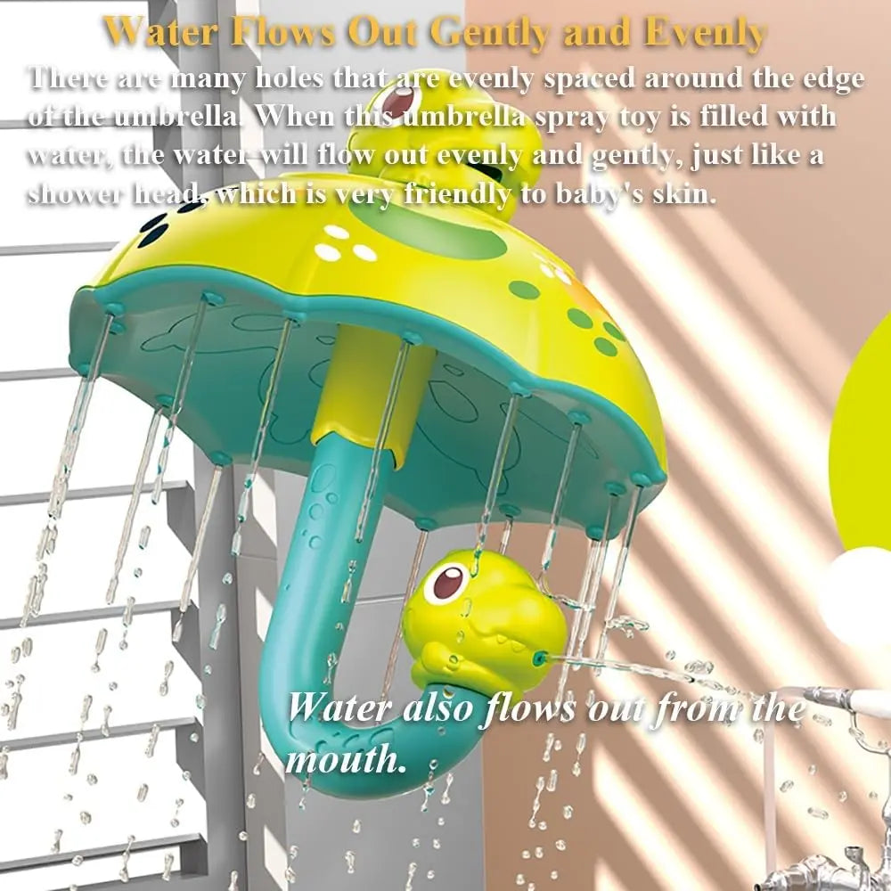 Jouet Parapluie Dinosaure pour Bain Bébé – Arroseur de Douche Rotatif et Ludique pour Enfants