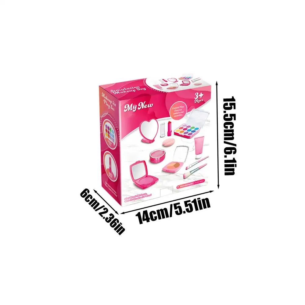 Kit de Maquillage d'Imitation pour Enfants 3 Ans et Plus - Trousse de Beauté Fille Jouet pour Jeu de Rôle - Cadeau Anniversaire Noël