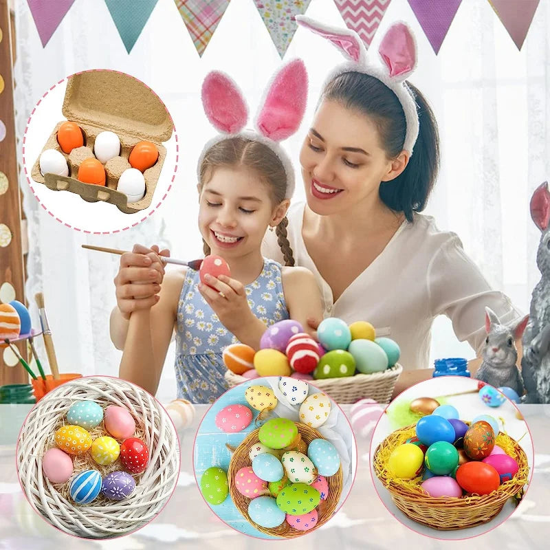 Set de 6 Œufs en Bois - Jouet de Cuisine pour Enfants, Nourriture de Jeu d’Imitation pour le Développement Précoce des Bébés King of Toys