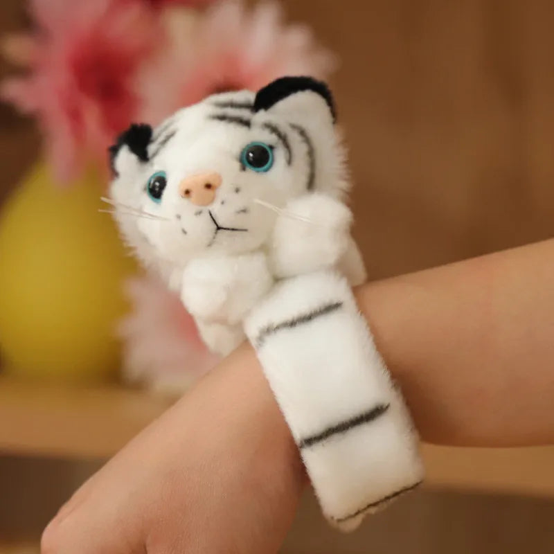 Bracelet slap en peluche animaux - Cadeau d’anniversaire amusant pour enfants King of Toys