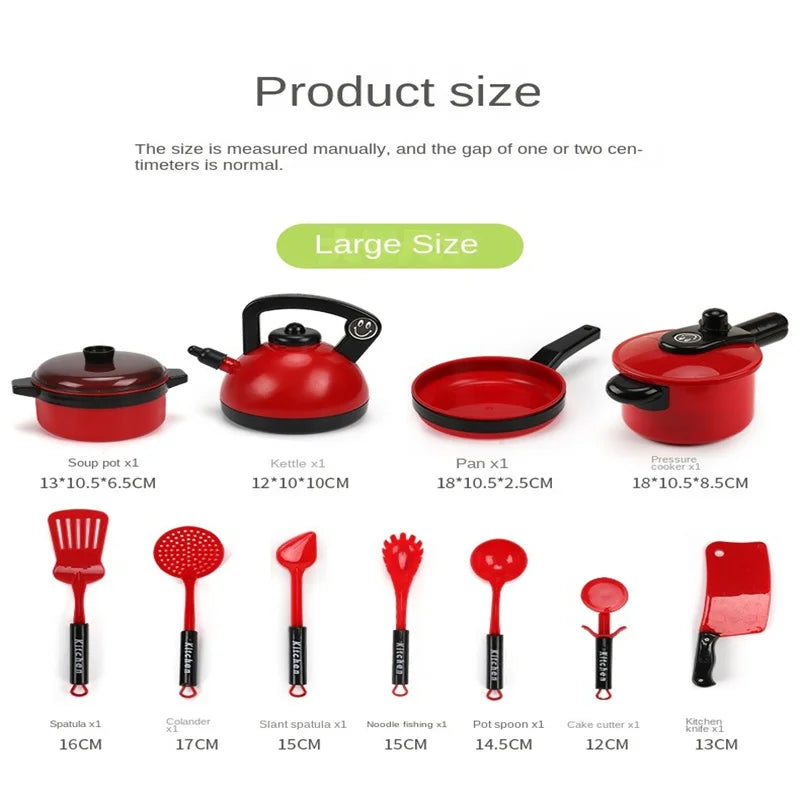 Ustensiles de Cuisine pour Enfants, Set Puzzle de Cuisine, Simulé, pour Filles, 3-6 Ans King of Toys