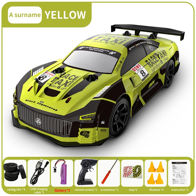 JJRC Q165 2.4G Voiture RC Super GT, Voiture de Course Sport 1:18 avec Drift, Jouet pour Enfants King of Toys