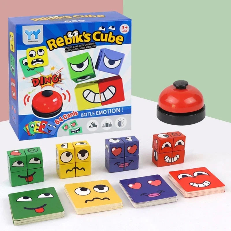 Jeu d’Expression Émotionnelle | Cubes Montessori et Cartes Défi King of Toys